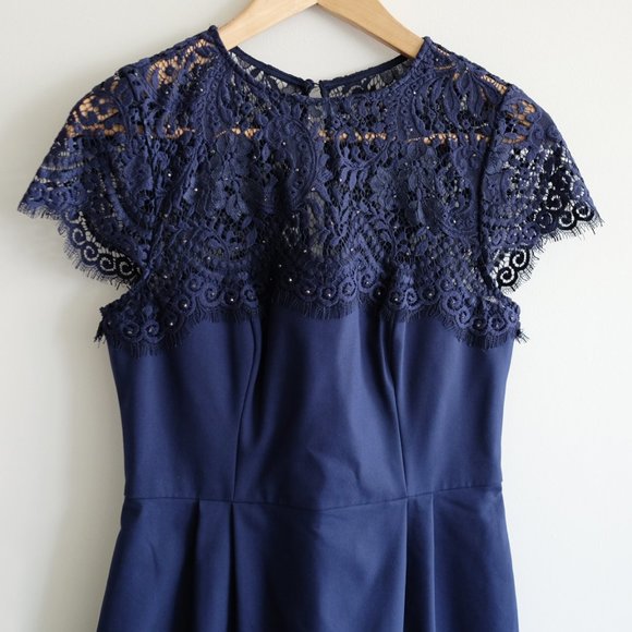 Ever New eyelash lace and crystal cocktail dress - Picture 11 of 13